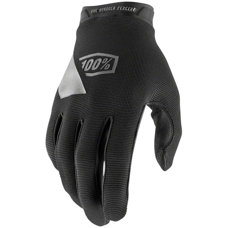 100% Ridecamp Gloves - Black, Full Finger, Medium