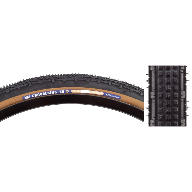 GravelKing SK Plus Tire - 700 x 50 Tubeless Folding Black/Brown 700 x 50c