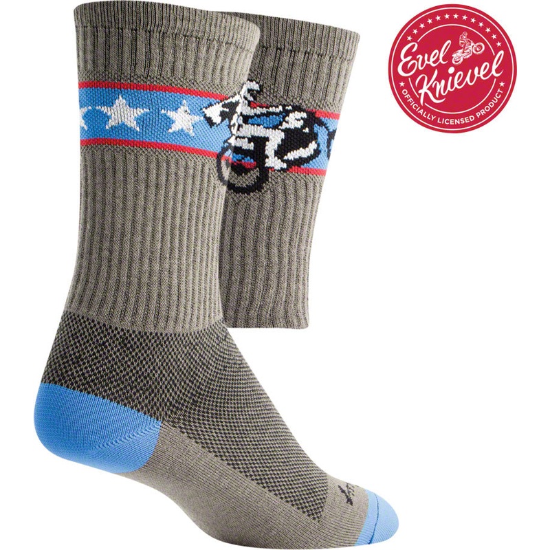 SockGuy Crew Wheelie Socks - 6" Gray Large/X-Large