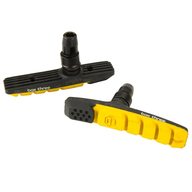 Box Three Threaded Brake Pads/Shoes - Yellow