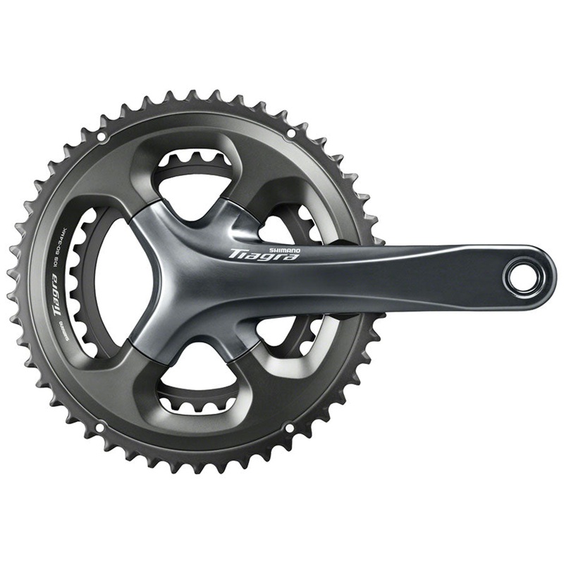 Shimano Tiagra FC-4700 Crankset - 165mm, 10-Speed, 48/34t, 110 Asymmetric BCD, Hollowtech II Spindle Interface, Gray