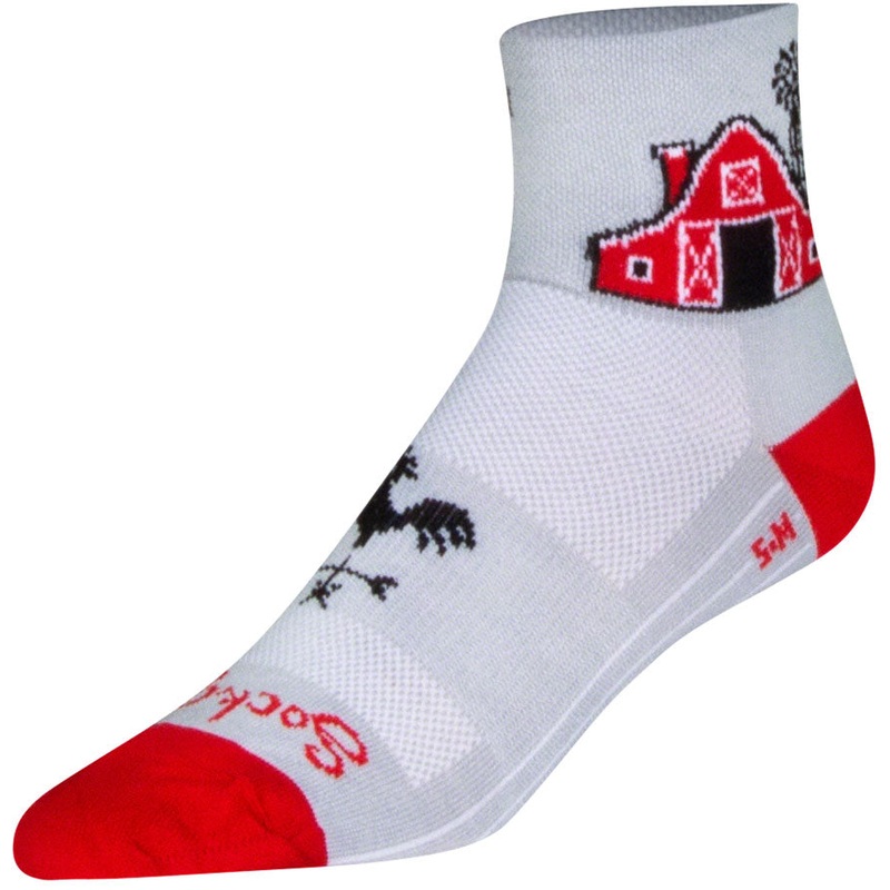 SockGuy Classic Barn Socks - 3" White Small/Medium