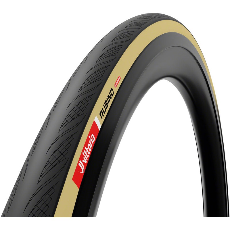 Vittoria Rubino V Tire - 700 x 32 Tubeless Folding BLK/Tan 1C Graphene + Silica G2.0