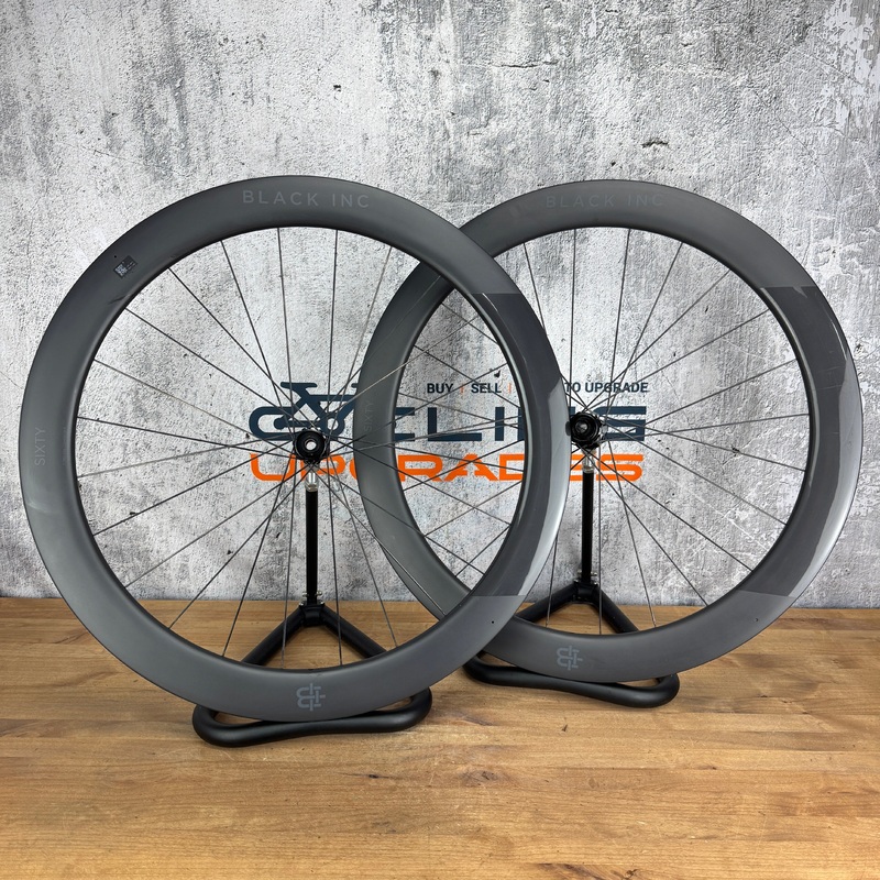 2024 Black Inc Sixty Carbon Tubeless Disc Brake Wheelset 700c 1638g