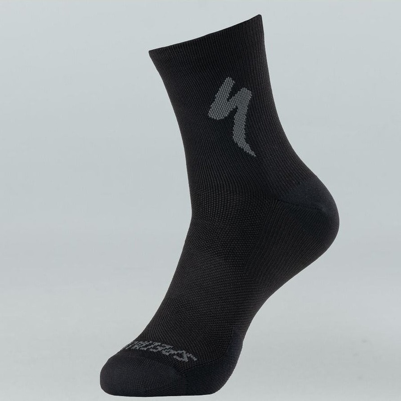 Soft Air Road Mid Sock Black Small