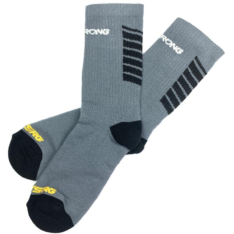 Stay Strong Chevron Socks - Grey Small/Medium