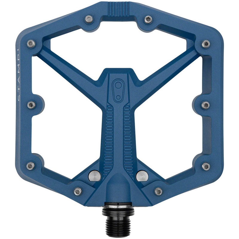 Crankbrothers Stamp 1 Gen 2 Pedals - Platform, Composite, 9/16", Navy, Large