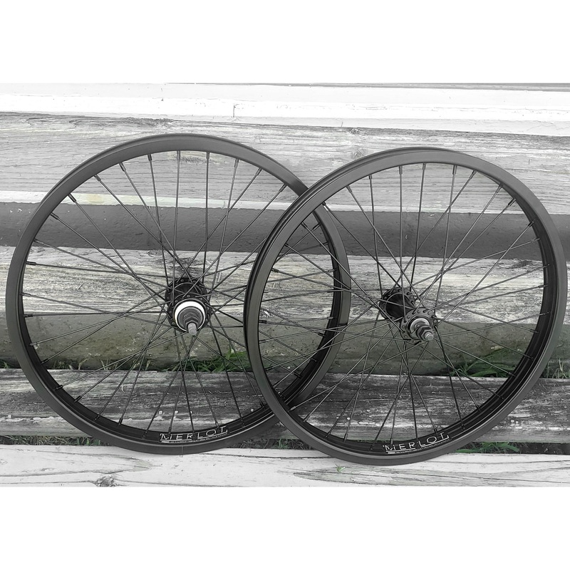20" Mission Merlot by Alienation BMX Wheelset - Flip/Flop - Pair - Black