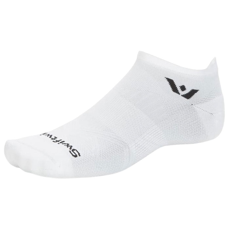 Swiftwick Aspire No Show Socks - Circuit White Large