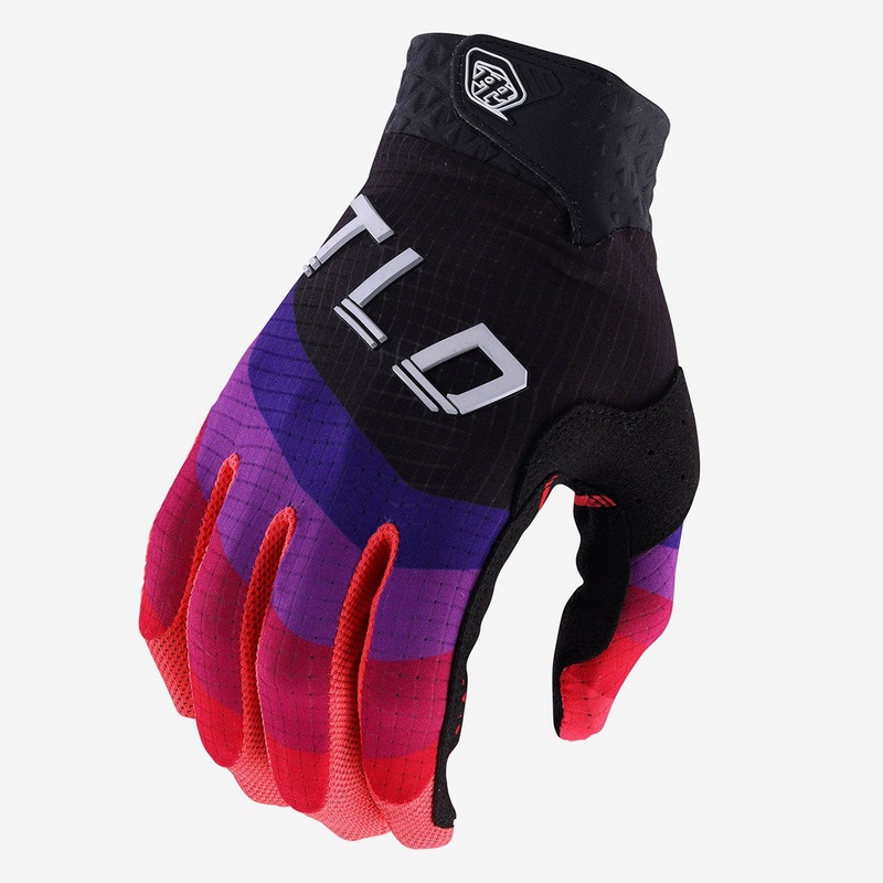 Troy Lee Designs Air BMX Race Gloves-Reverb Black/Glo Red Adult Small