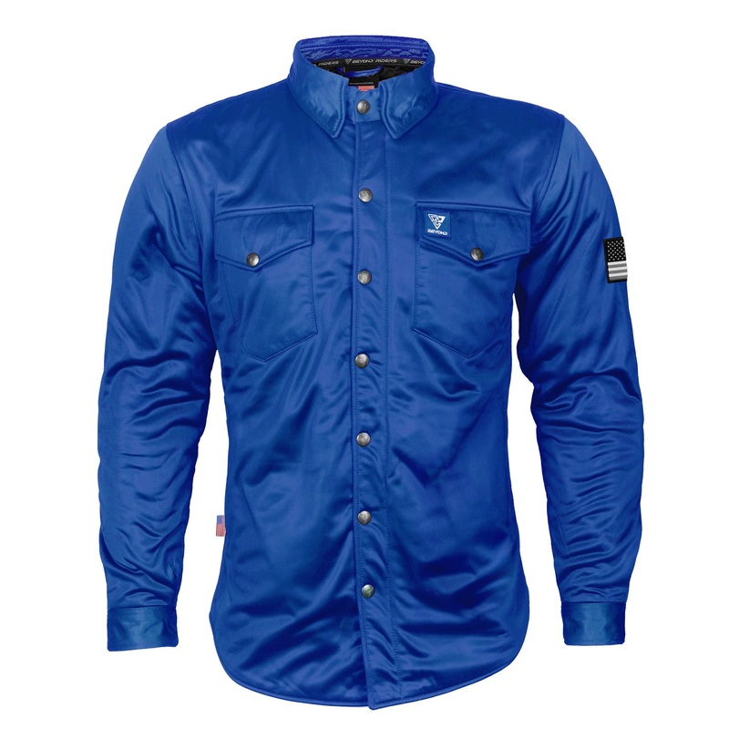 Ultra Protective Shirt - Blue Solid with Pads Blue Solid XXS