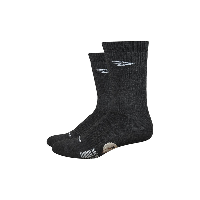 DeFeet Woolie Boolie 6" D-Logo Socks 7-9 Charcoal