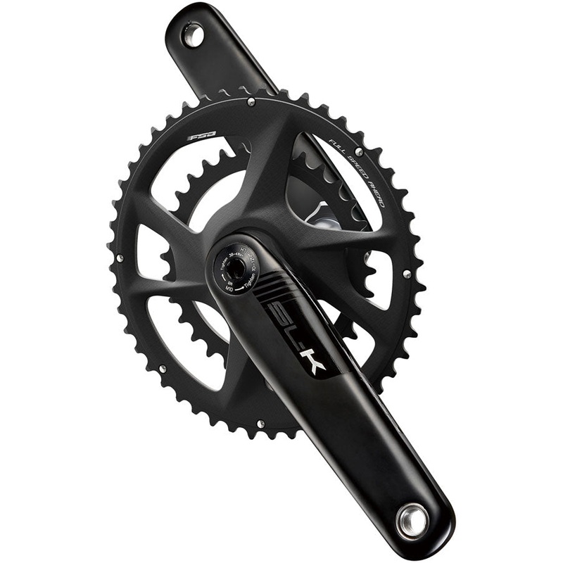 Full Speed Ahead SL-K 2x Modular Carbon Crankset - 172.5mm, For Shimano HG+ 12-Speed, 53/39t, DM/90 BCD, 30mm 386EVO Spindle, Black