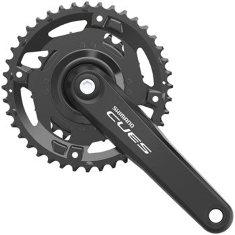 CUES FC-U4000-2 Crankset - 170mm 9/10/11-Speed 40/26t Riveted Square Taper JIS Spindle Interface BLK