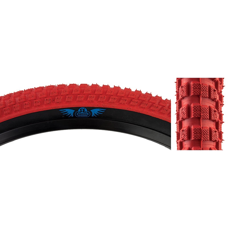 20x2.0 SE Racing Cub BMX Tire - Red w/ Black Sidewall