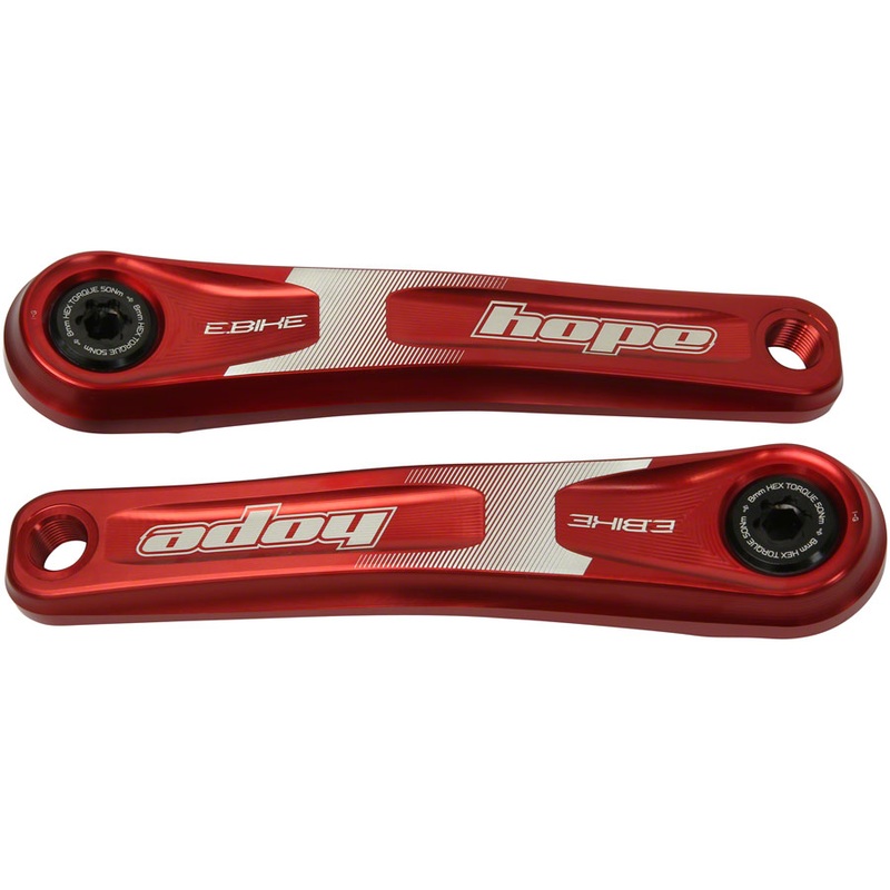 Ebike Crank Arm Set - 155mm ISIS Specialized Offset Red