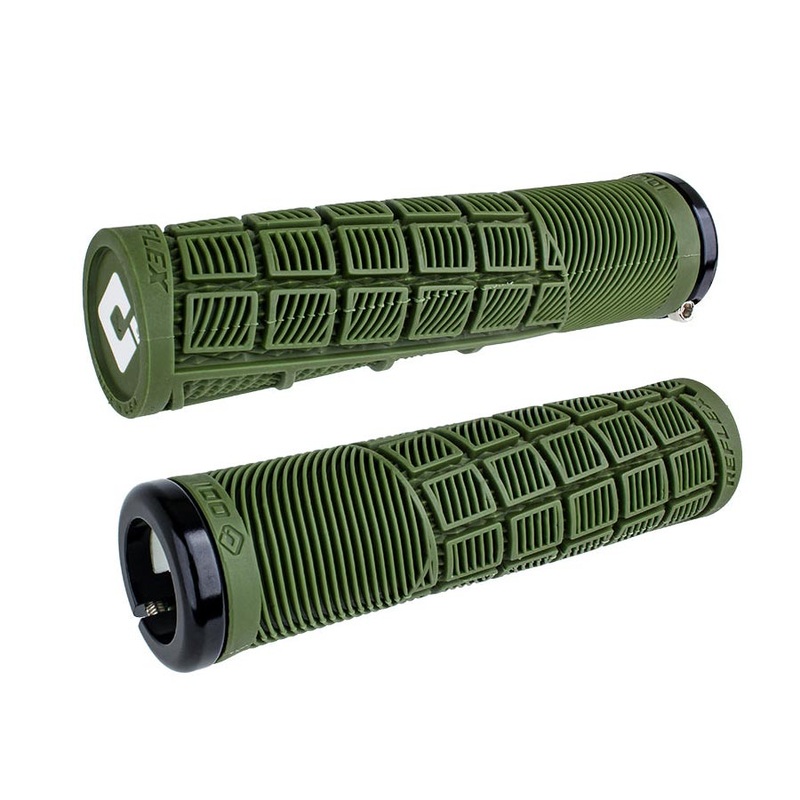 Reflex V2.1 Grips - White/Green Lock-On