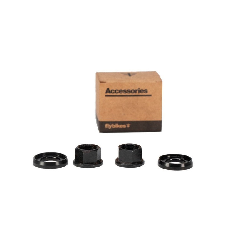 Fly Bikes Magneto Male Axle Nuts M14 Black