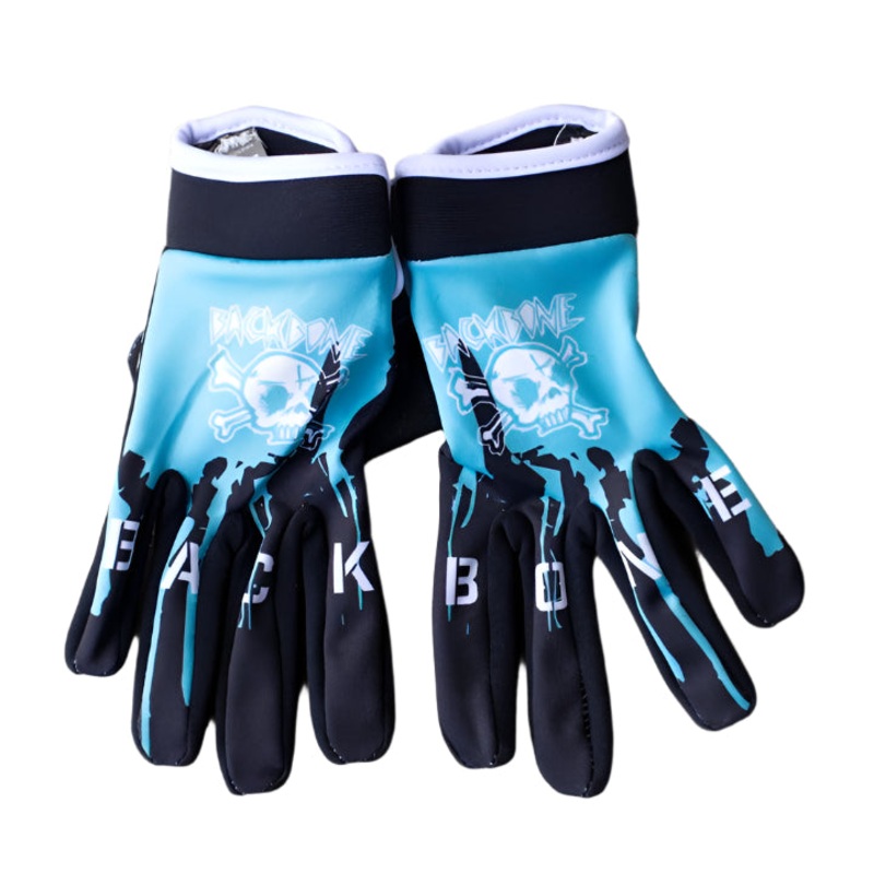 Backbone Gnar Drip Glove (Youth) Black/Teal Youth S
