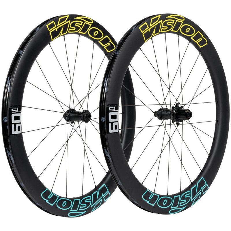 Vision Metron 60 SL Wheelset Tubeless 700c 21/24H Spoke Count Disc Brake Center Lock Rotor Mount Ceramic Bearings  Cavendish Edition