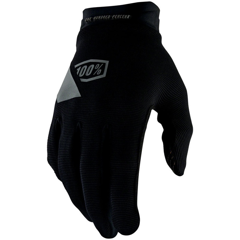 100% Ridecamp Gel Gloves - Black Full Finger Medium