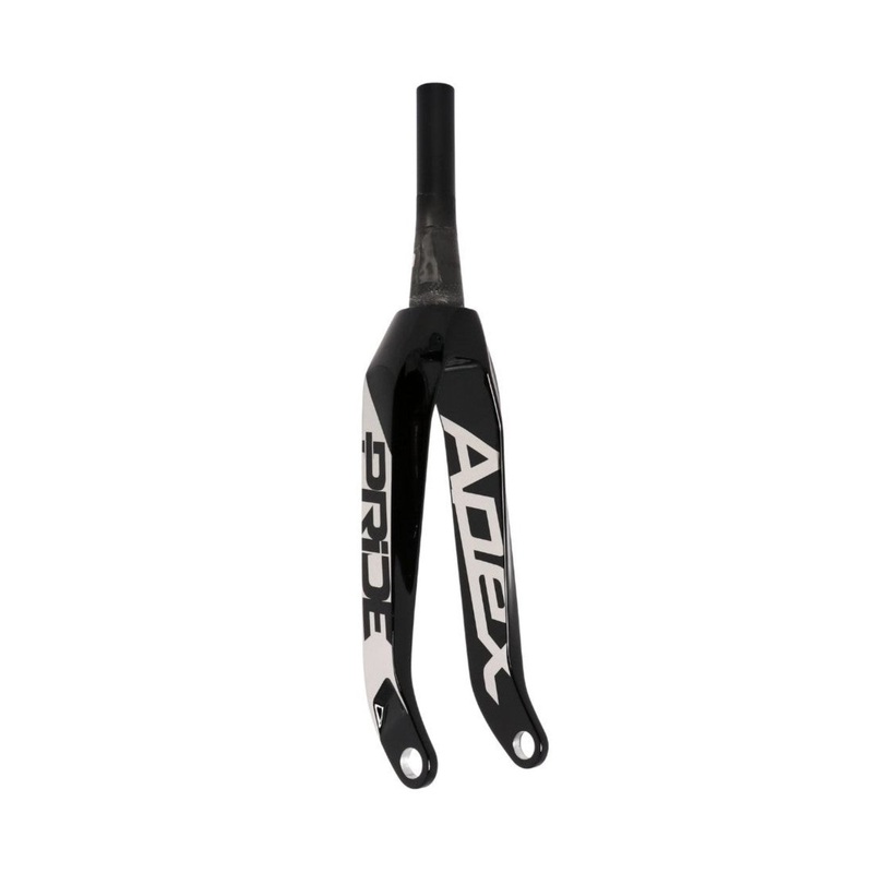 Pride Racing Apex Tapered Carbon BMX Fork-20"x1 1/8-1.5"-20mm-UD Gloss/Chrome