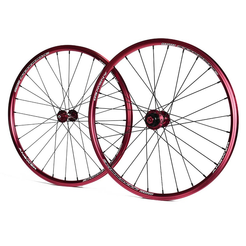 Answer Pinnacle Mini BMX Race Wheelset-20x1 1/8" Red