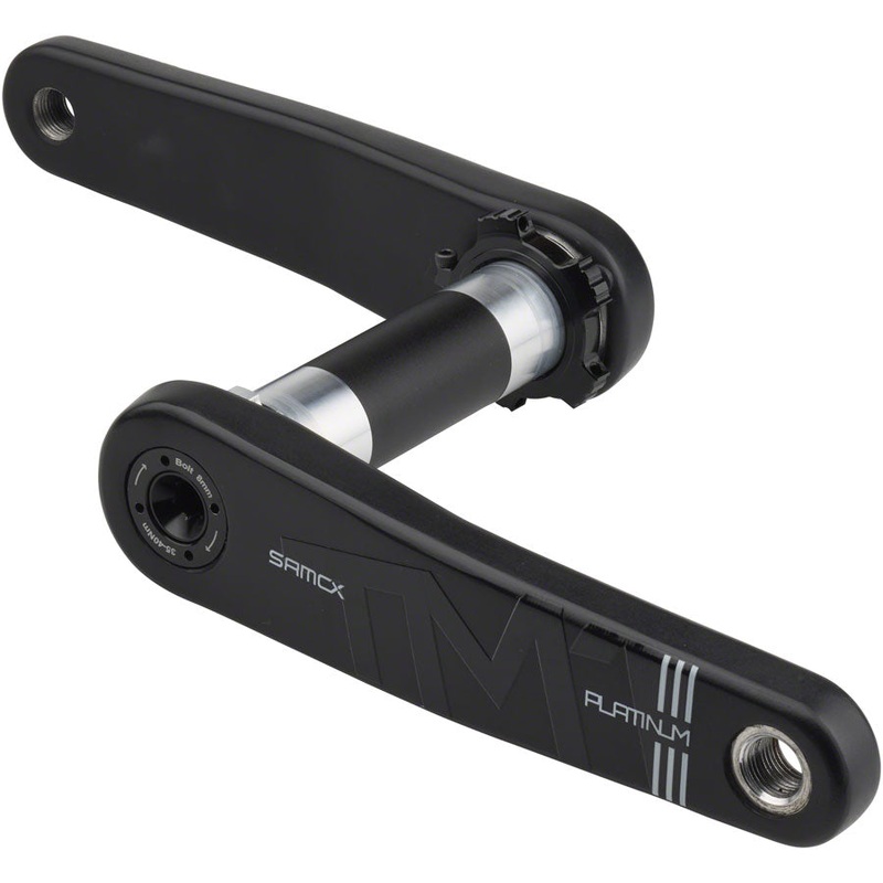 Samox Platinum TM-1 Carbon Crankset - 165mm, 3-Bolt, Direct Mount, DUB Spindle, Black