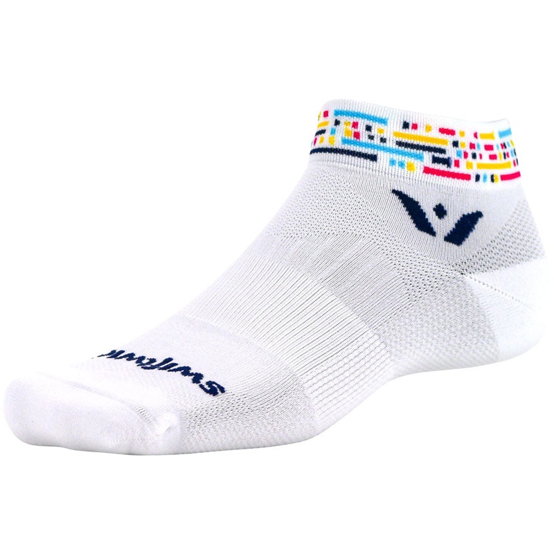 Swiftwick Vision One Morse Socks - 1" White/Blue Large/X-Large