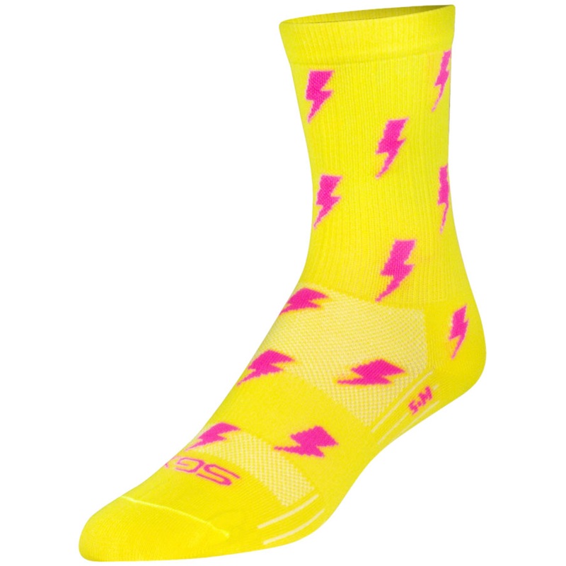 SockGuy SGX Lit Socks - 6" Yellow Small/Medium