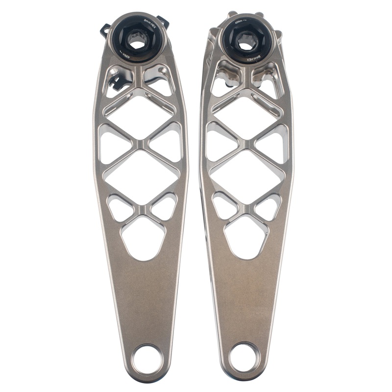 5Dev Titanium MTB Cranks 165 Raw Ti