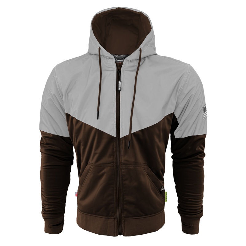 Ultra Reflective Hoodie Brown Eclipse with Pads Brown Eclipse XXS