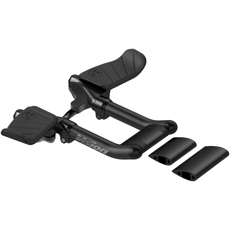 Vision Metron 5D ACR Mini TT Clip-ons 117mm Extension Length Compact Aero Profile Compatible Metron 5D Bars  BLK