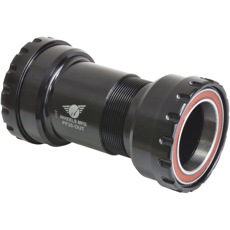 Wheels Manufacturing PF30 Outboard Bottom Bracket for 30mm cranks with Angular Contact Bearings, Black