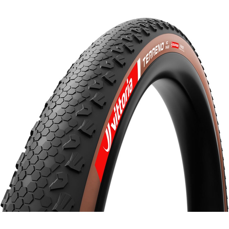 Vittoria Terreno XC Race Tire - 29 x 2.25 Tubeless Folding BLK/Brown Race Graphene + Silica