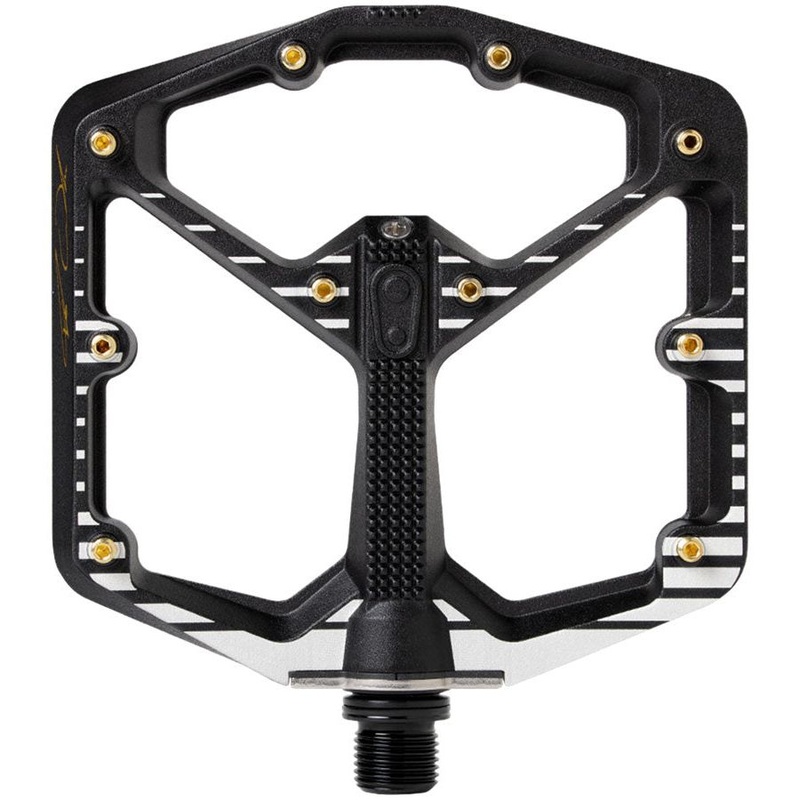 Crankbrothers Stamp 7 Fabio Wibmer Signature Edition Aluminum Platform Pedals - Black, Large
