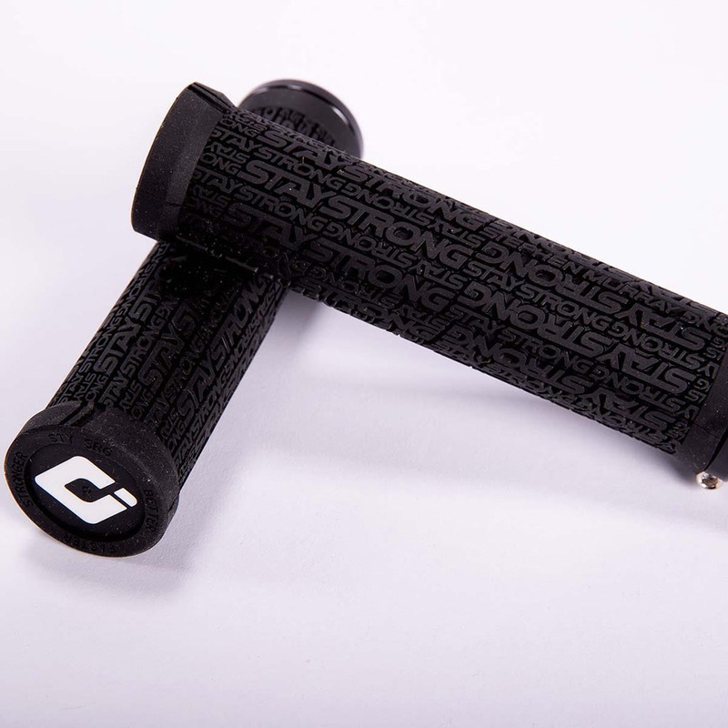 ODI x Stay Strong Reactiv Flangeless Lock-On Grips Black