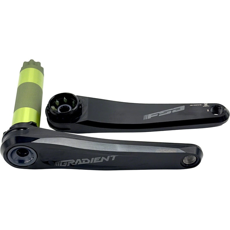 Full Speed Ahead Gradient Modular 1x Crankset - 165mm, Fits Shimano and SRAM 11/12-Speed Drivetrains, 30mm BB392EVO Spindle, Black