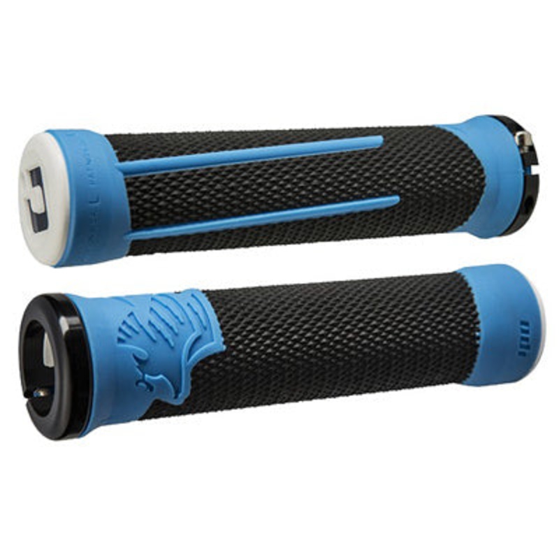 Odi Ag-2 Lock-On Grips Black/Blue Withblack Clamps Ag-2 V2.1 Lock-On Odi Gripstape NA Black/Blue