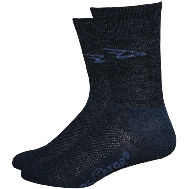 DeFeet Wooleator 5" D-Logo Socks 9.5-11.5 Charcoal