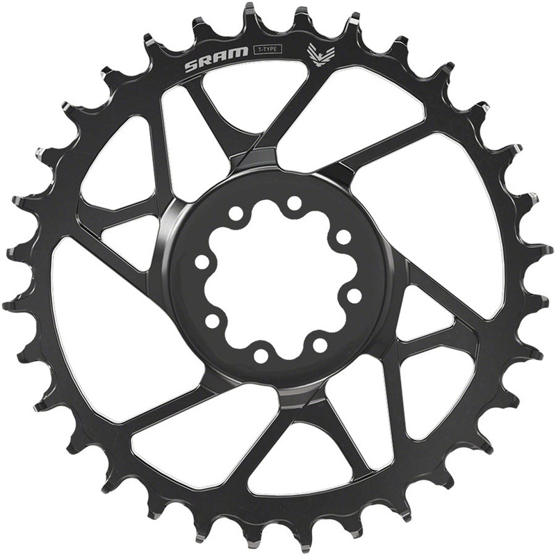 SRAM S1000 Eagle T-Type Direct Mount Chainring - 34t, 12-Speed, 8-Bolt Direct Mount, 3mm Offset, Aluminum, Black