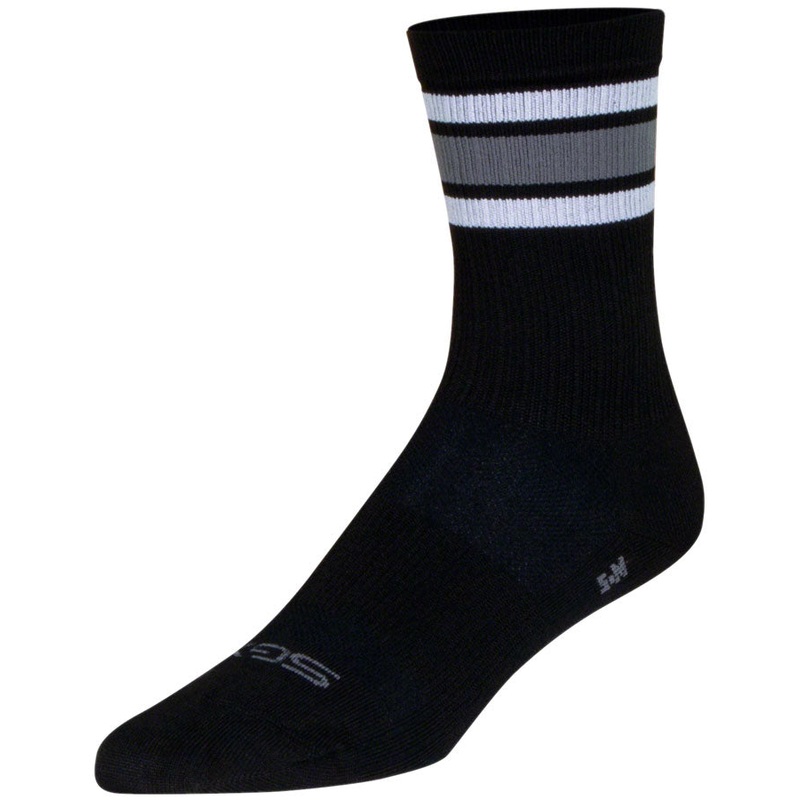 SockGuy SGX Throwback Socks - 6" Black Large/X-Large