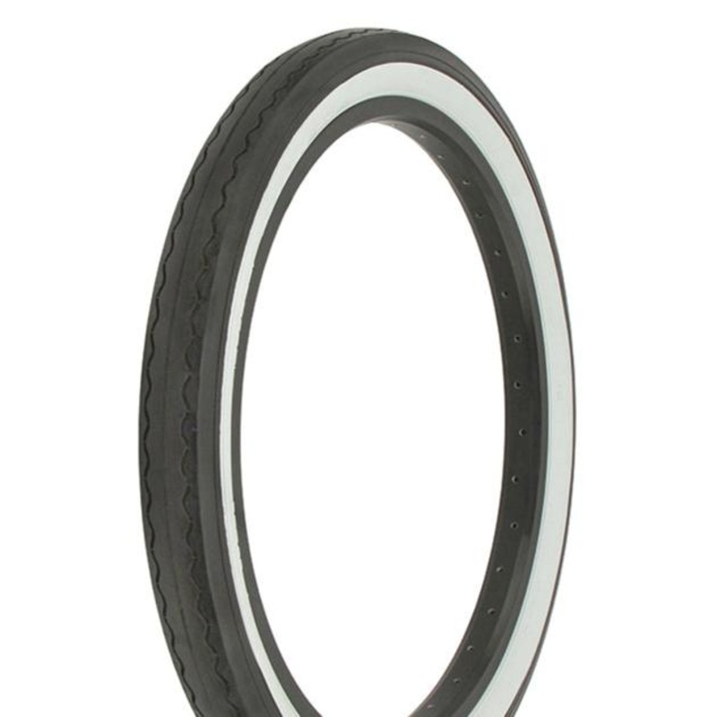 20x2.125 Duro Slick Tread Tire - Black w/ Whitewall