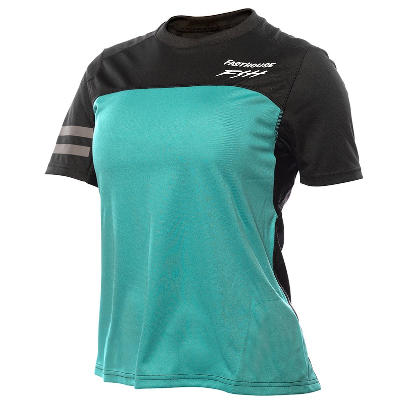 Alloy Sidewinder SS Women's Jersey - Black/Teal WXS