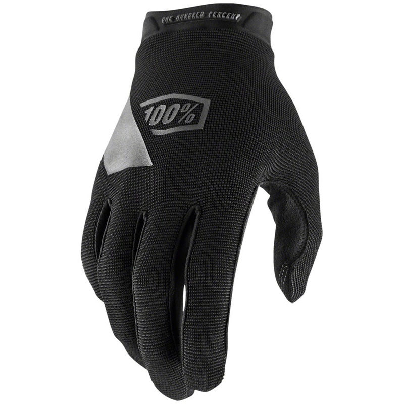 100% Ridecamp Gloves - Black Full Finger Womens Medium