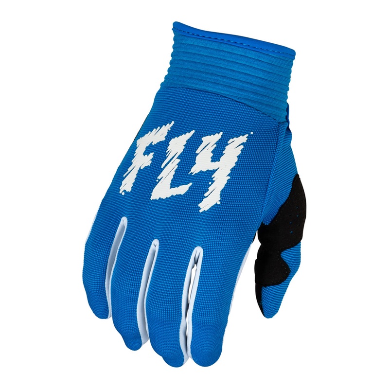 Fly Racing F-16 Bold Logo BMX Race Gloves-True Blue/White Youth XXX-Small