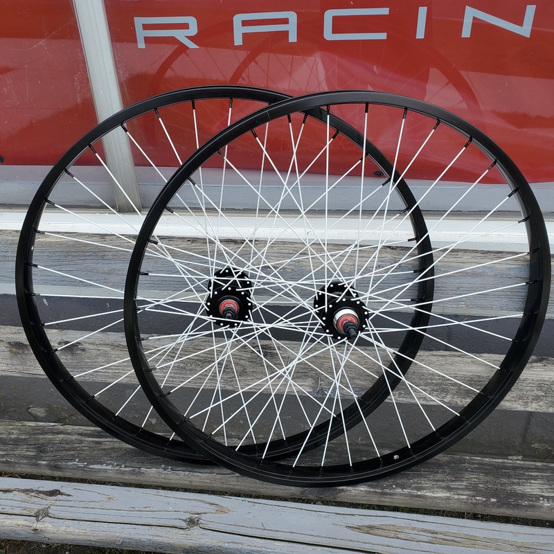 29" SE Racing Chicago Ripper / DBlocks / Checkerboard Wheelset - Pair - 36H - Flip Flop - Black/White/Black