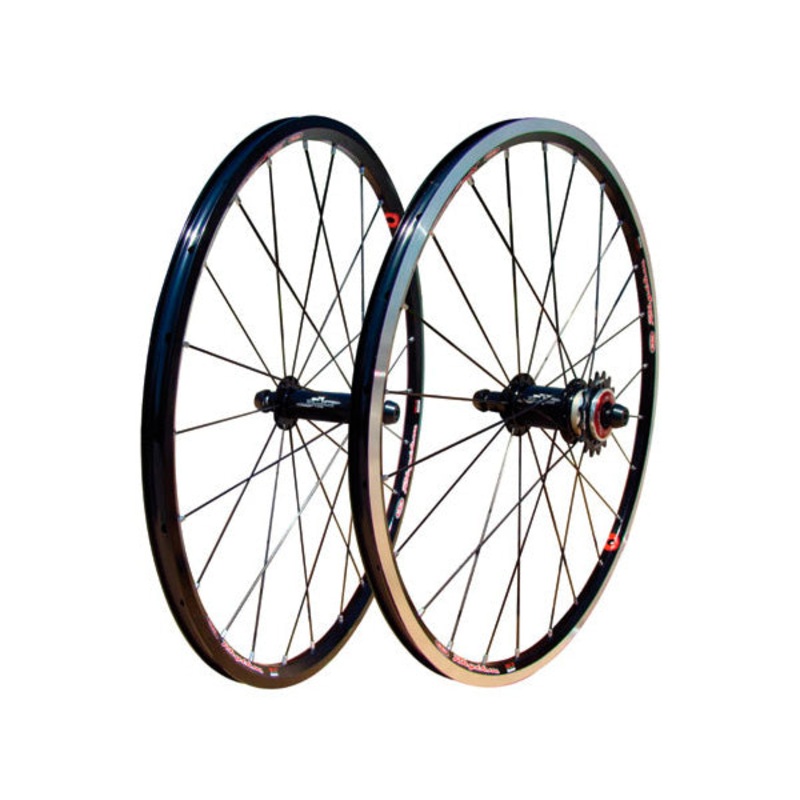 Crupi Rhythm Cassette Mini BMX Race Wheelset-20x1 1/8"-Black