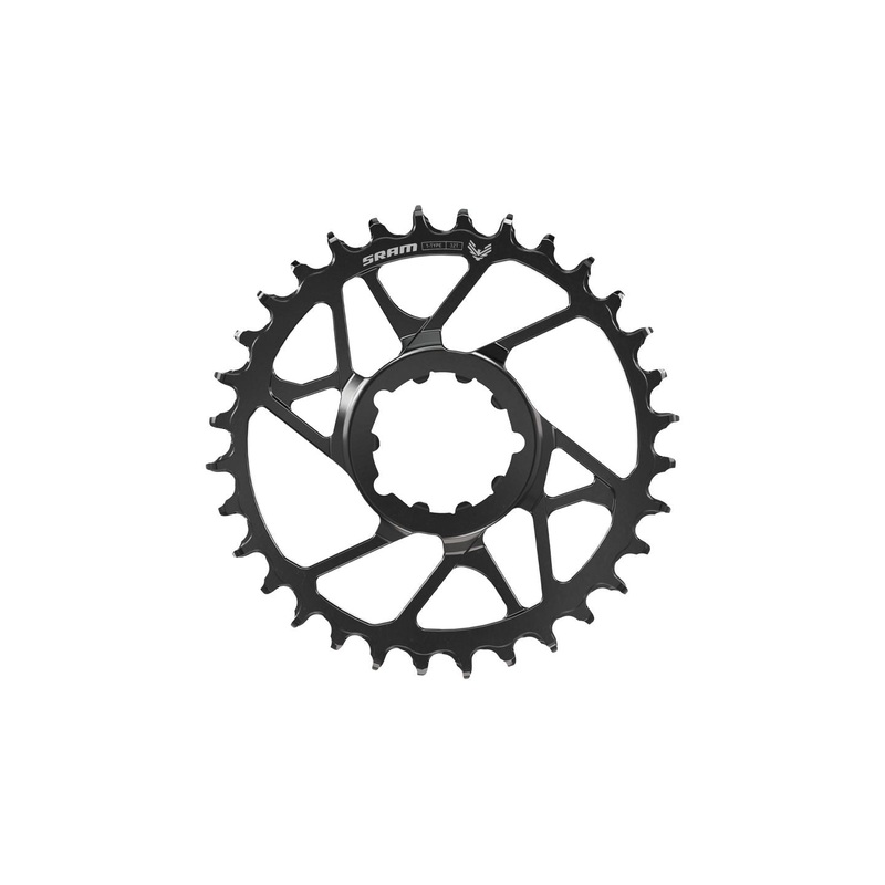 SRAM Eagle 70 T-Type Direct Mount Chainring - 34t 12-Speed 3-Bolt Direct Mount 3mm Offset Steel BLK