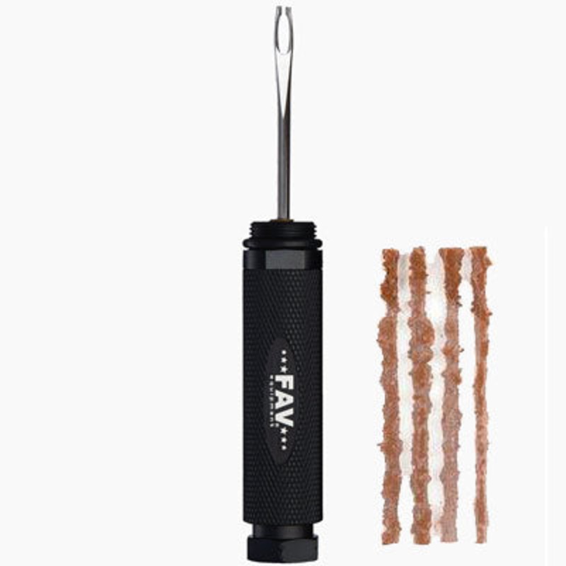 Clever, Fav Plugger, Blk Tire Plugger W/4 Bacon Strips Fav Plugger Clever Tubetireca NA Black